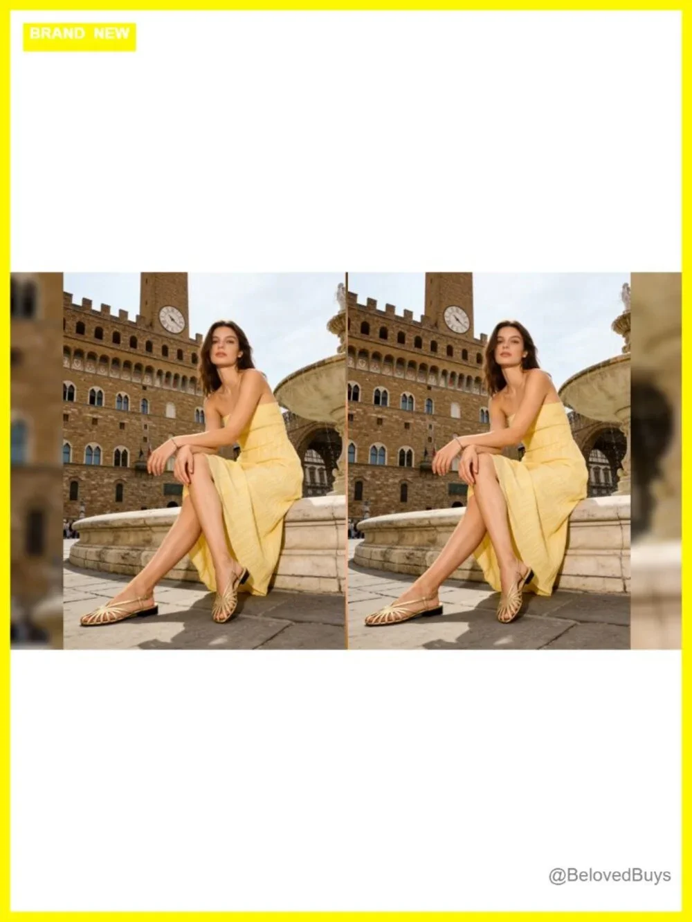 Women's Square Toe Flat Sandals Adjustable Slingback Buckle Slip On Summer